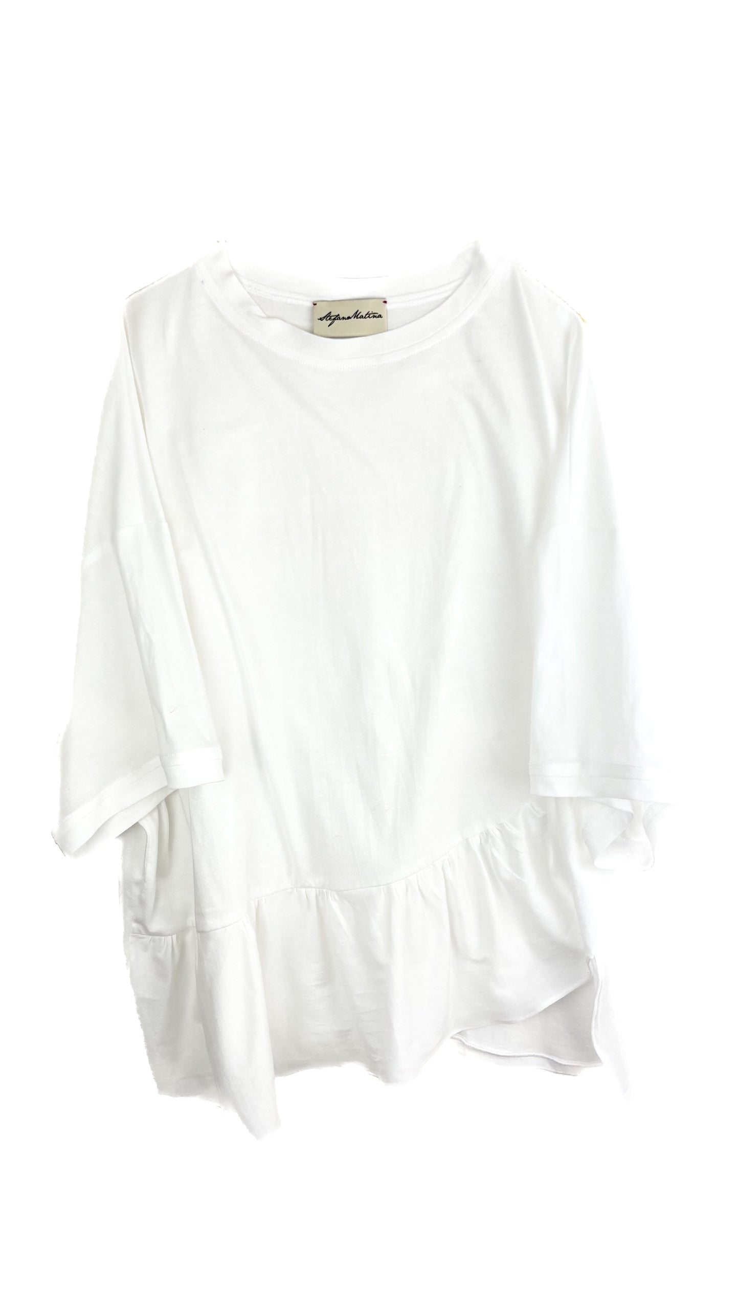 T-shirt con drappeggio