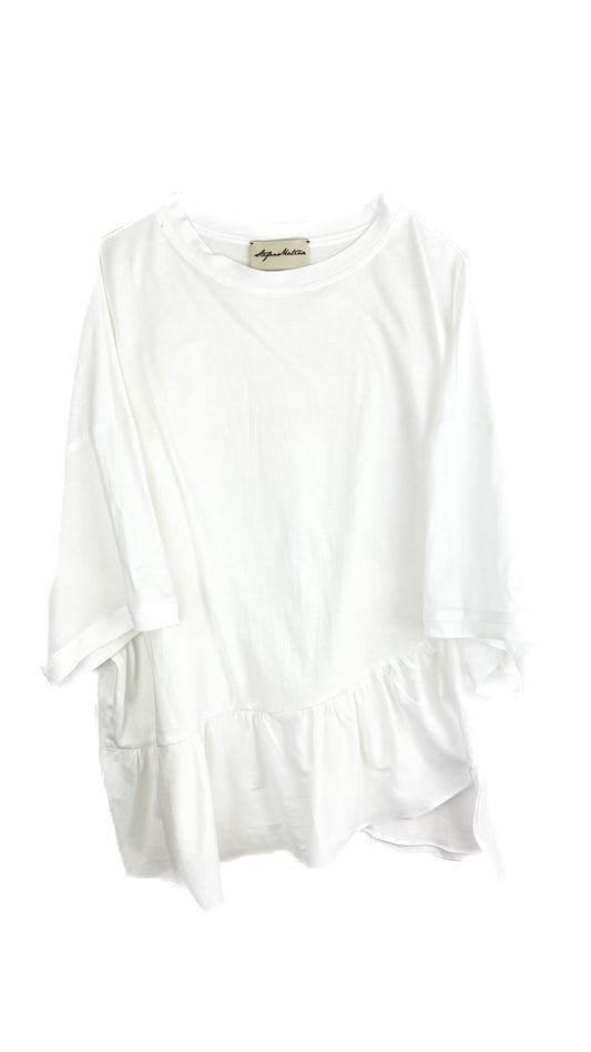 T-shirt con drappeggio