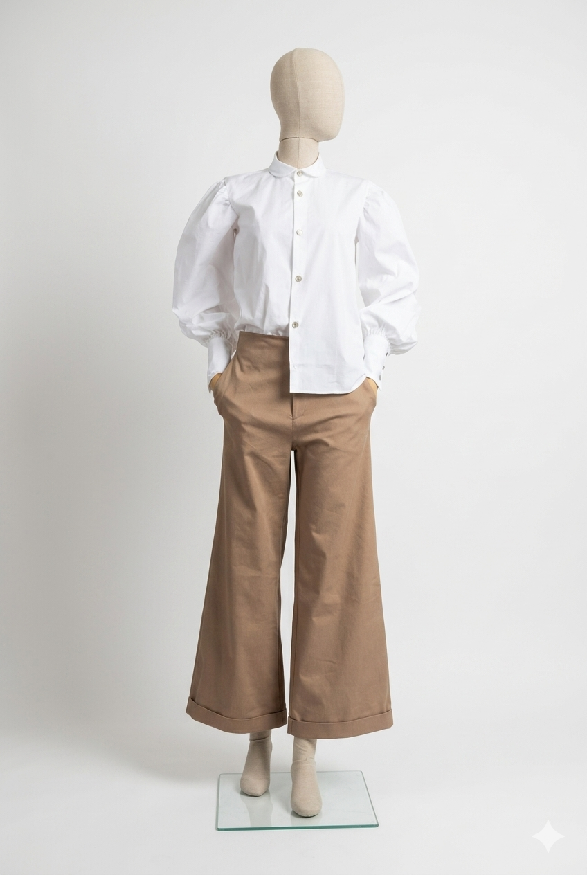 Pantaloni marinière in denim estivo