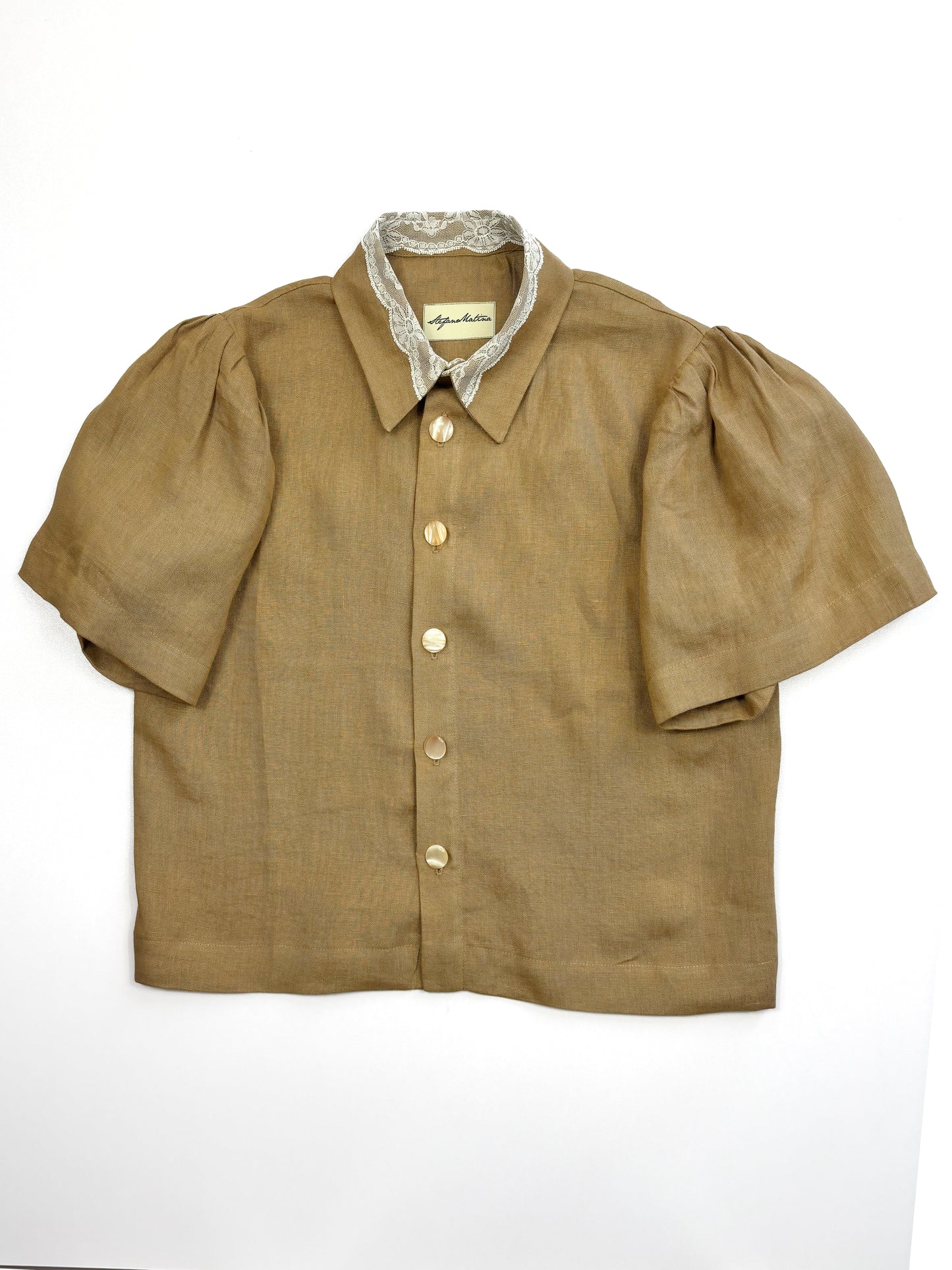 Camicia in lino e viscosa