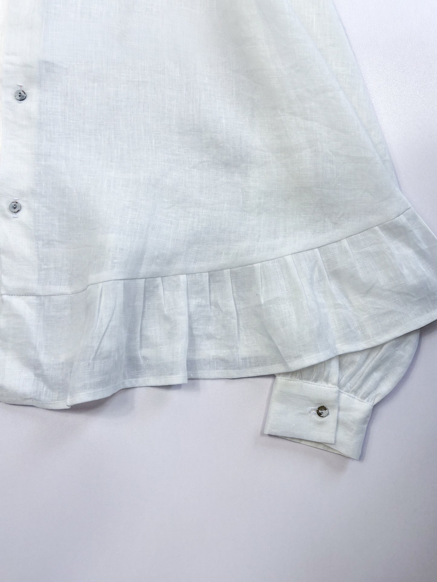 Camicia asimmetrica in lino